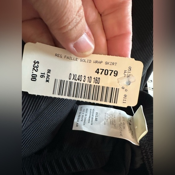 LL BEAN Tankini Skort Set 3pc Size 16 Black Ribbed UPF 50+ Lycra Sunblocking - Picture 9 of 10